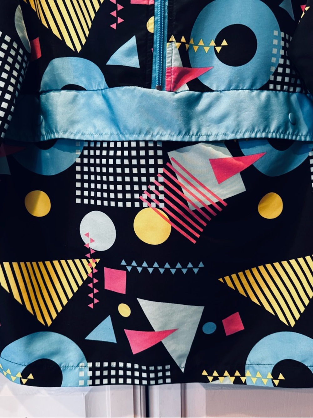 Super Massive Jacket Men's 1/2 Zip Pullover Windbreaker Hooded Medium 90s Unisex - Picture 4 of 16